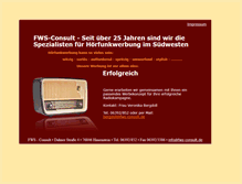 Tablet Screenshot of fws-consult.de
